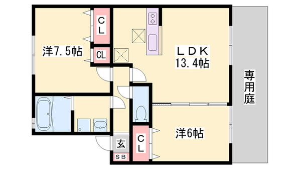 明石駅 バス15分  西区役所前下車：停歩5分 1階の物件間取画像